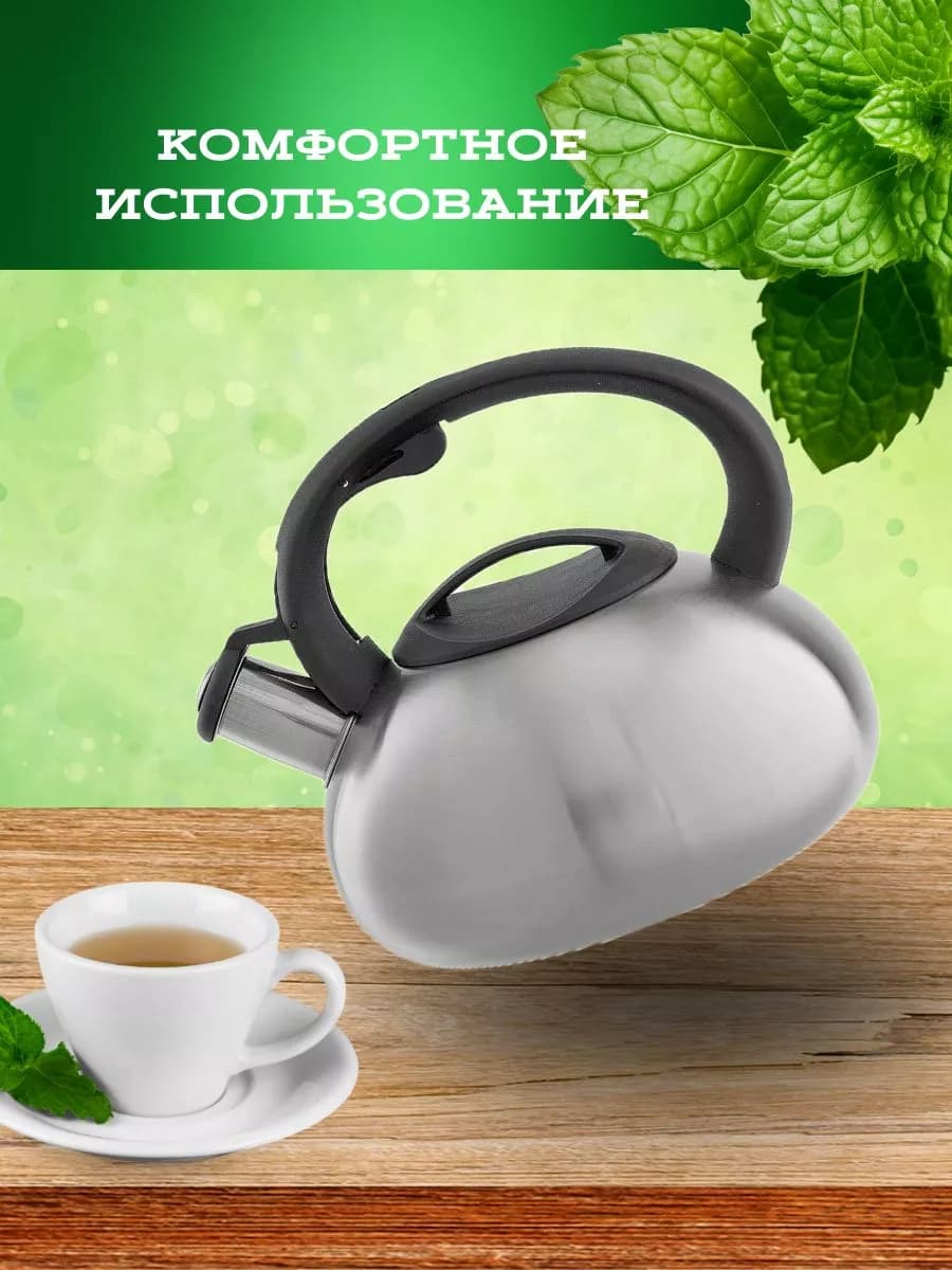 Чайник со свистком 2,5л фото 3
