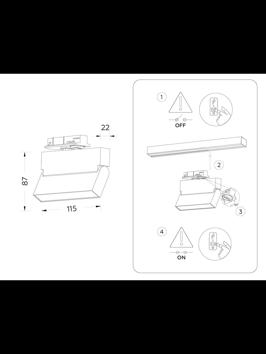 Трековый однофазный светодиодный светильник фото 8