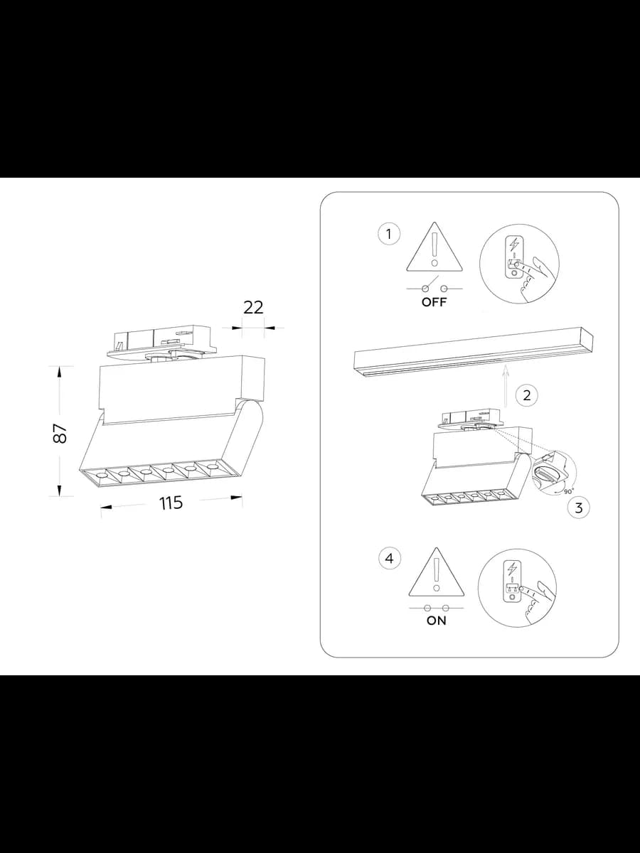 Трековый однофазный светодиодный светильник фото 9