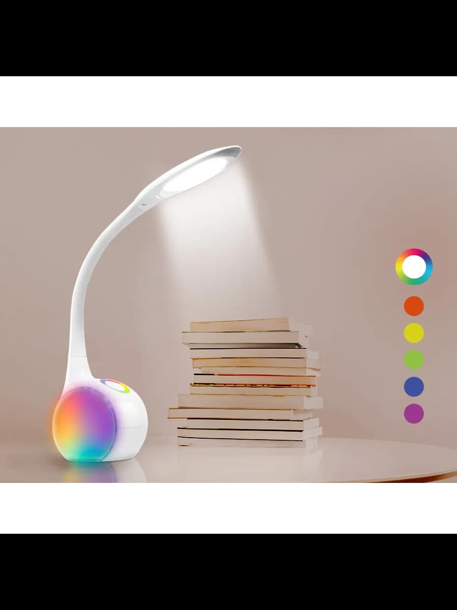 Светодиодная настольная лампа с RGB подсветкой фото 2