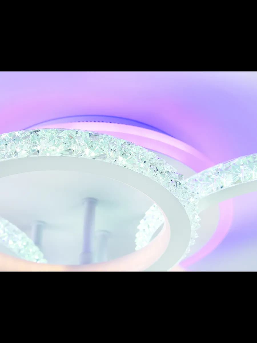 Потолочный светодиодный светильник с RGB подсветкой фото 3