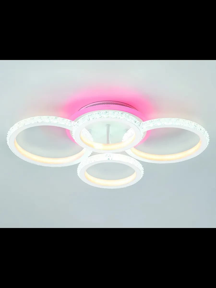 Потолочный светодиодный светильник с RGB подсветкой фото 9