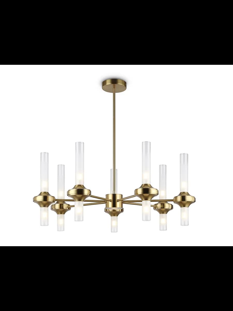 Люстра со стеклянными плафонами на штанге фото 1