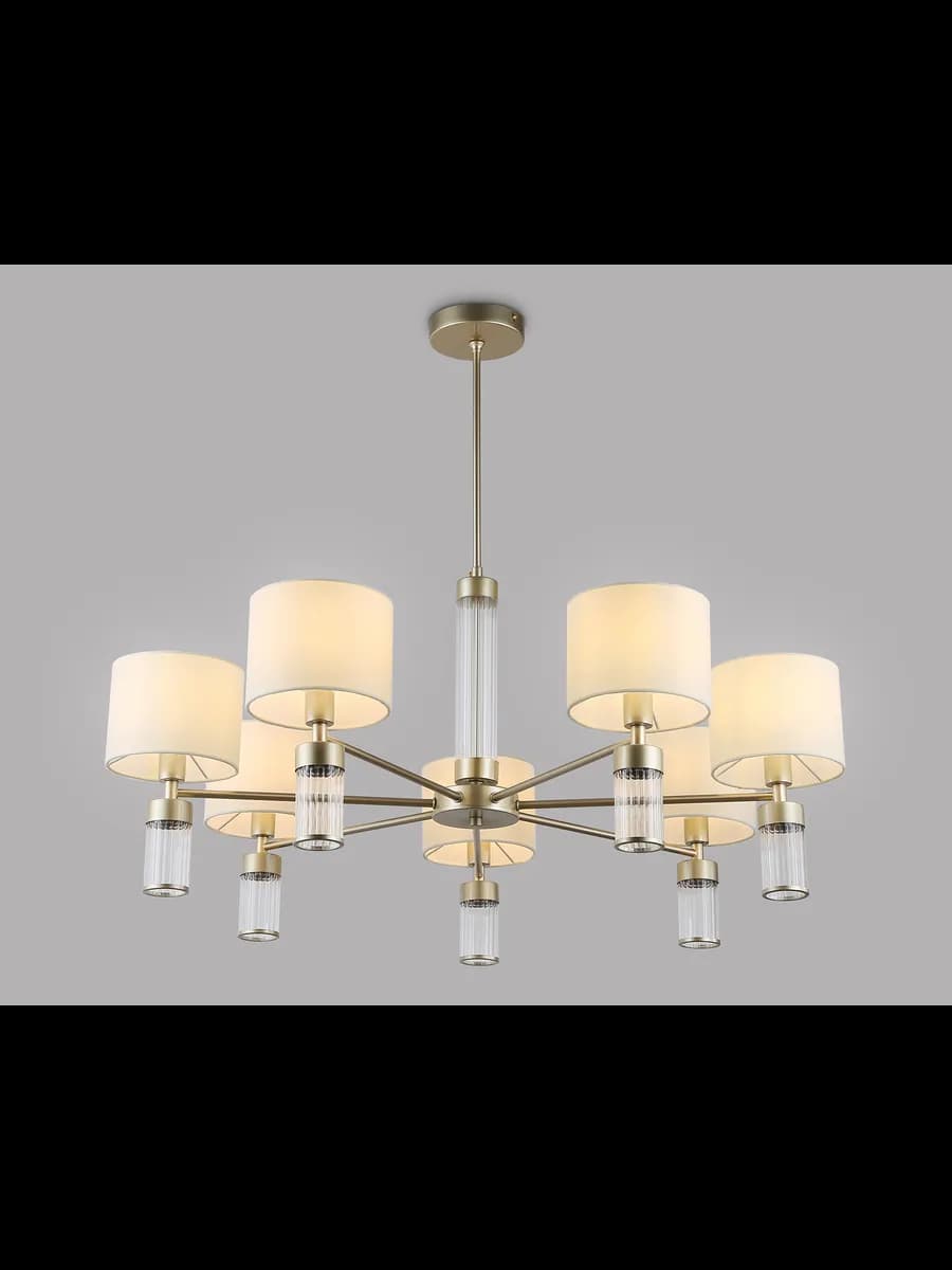 Люстра с абажурами на штанге фото 5