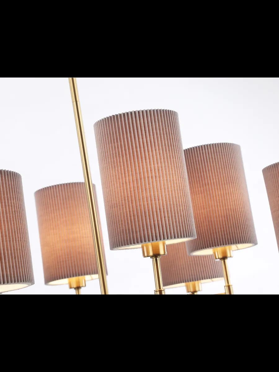 Люстра на штанге с абажурами фото 5