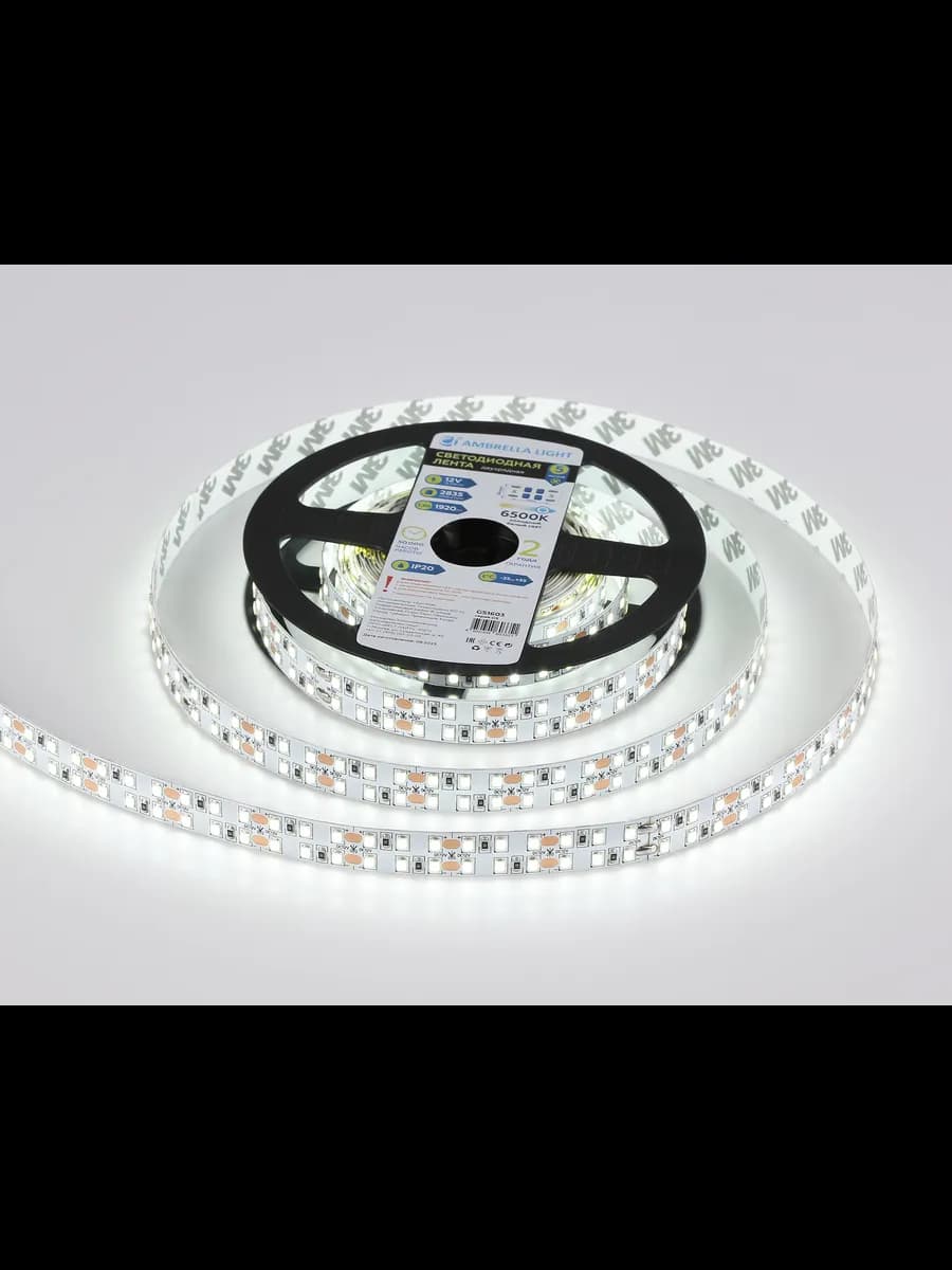 Светодиодная лента двухрядная Ambrella Light GS1603 2835 фото 3