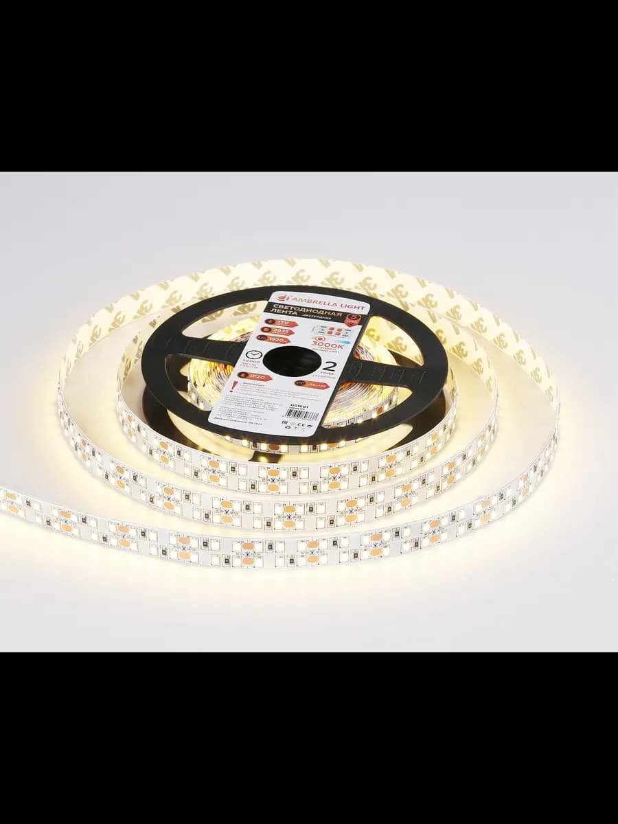 Светодиодная лента двухрядная Ambrella Light GS1601 2835 фото 3
