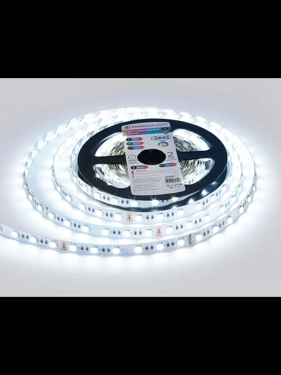 Светодиодная лента RGB с холодным белым светом GS4403 5050 фото 7