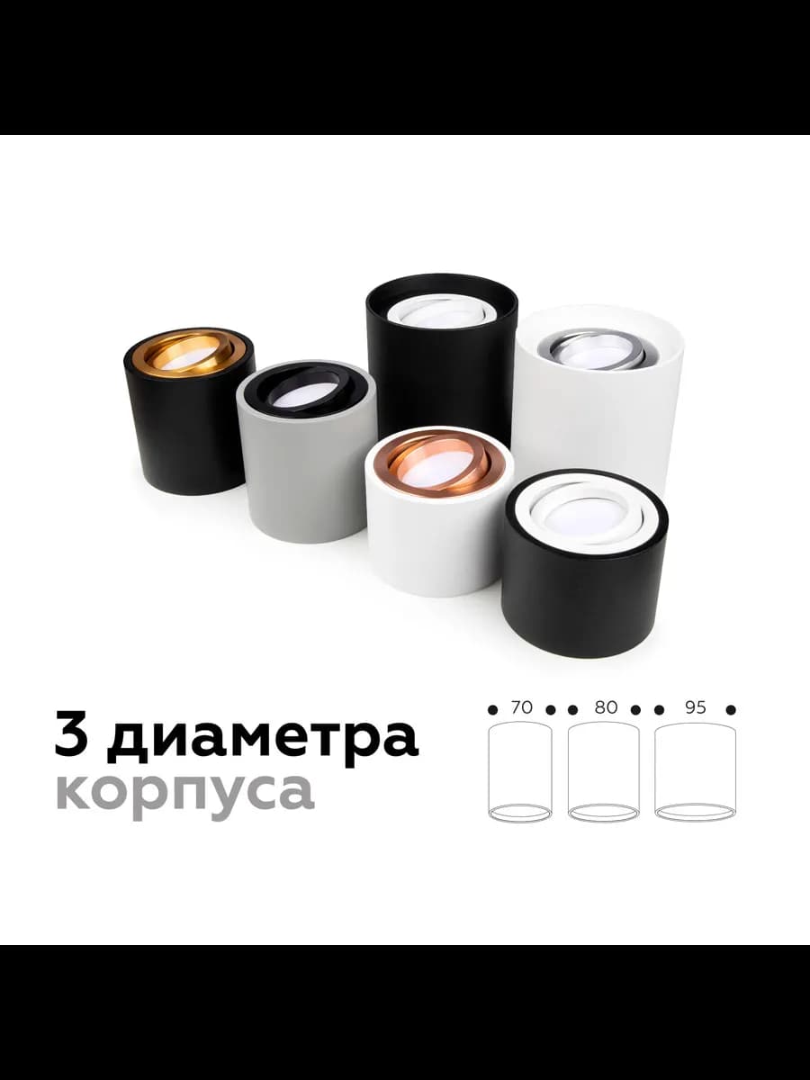 Насадка передняя поворотная для корпуса светильника фото 7