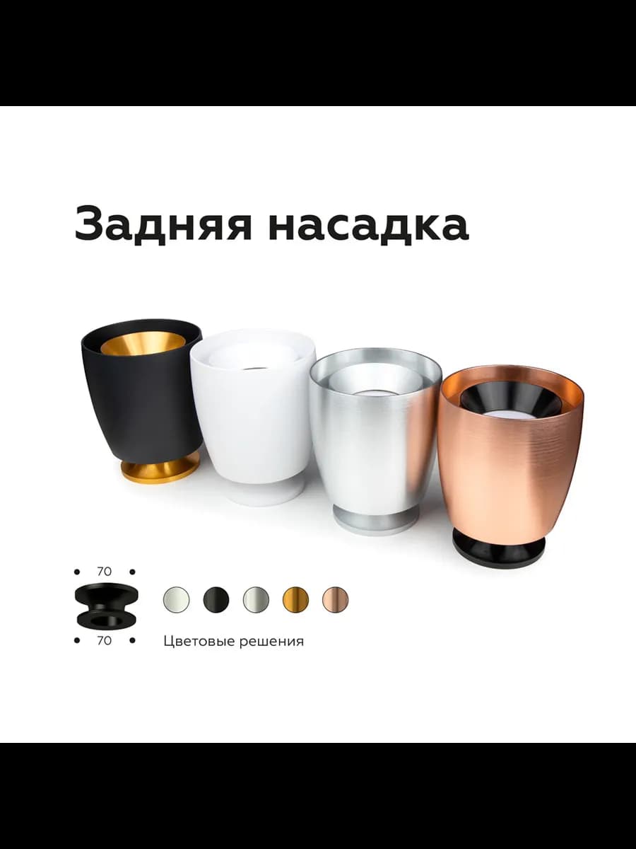 Насадка задняя накладная для корпуса светильника с диаметром фото 6