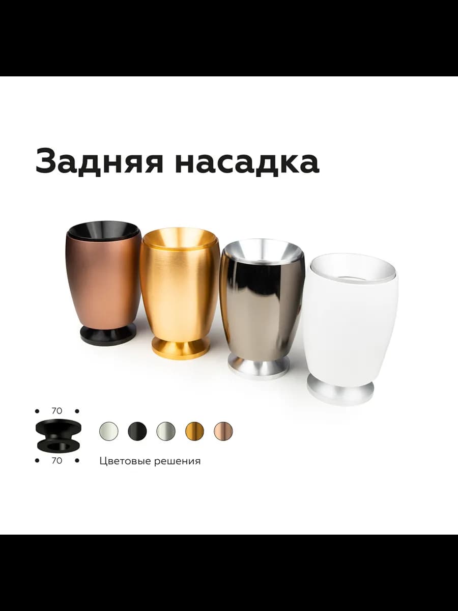 Насадка задняя накладная для корпуса светильника с диаметром фото 9