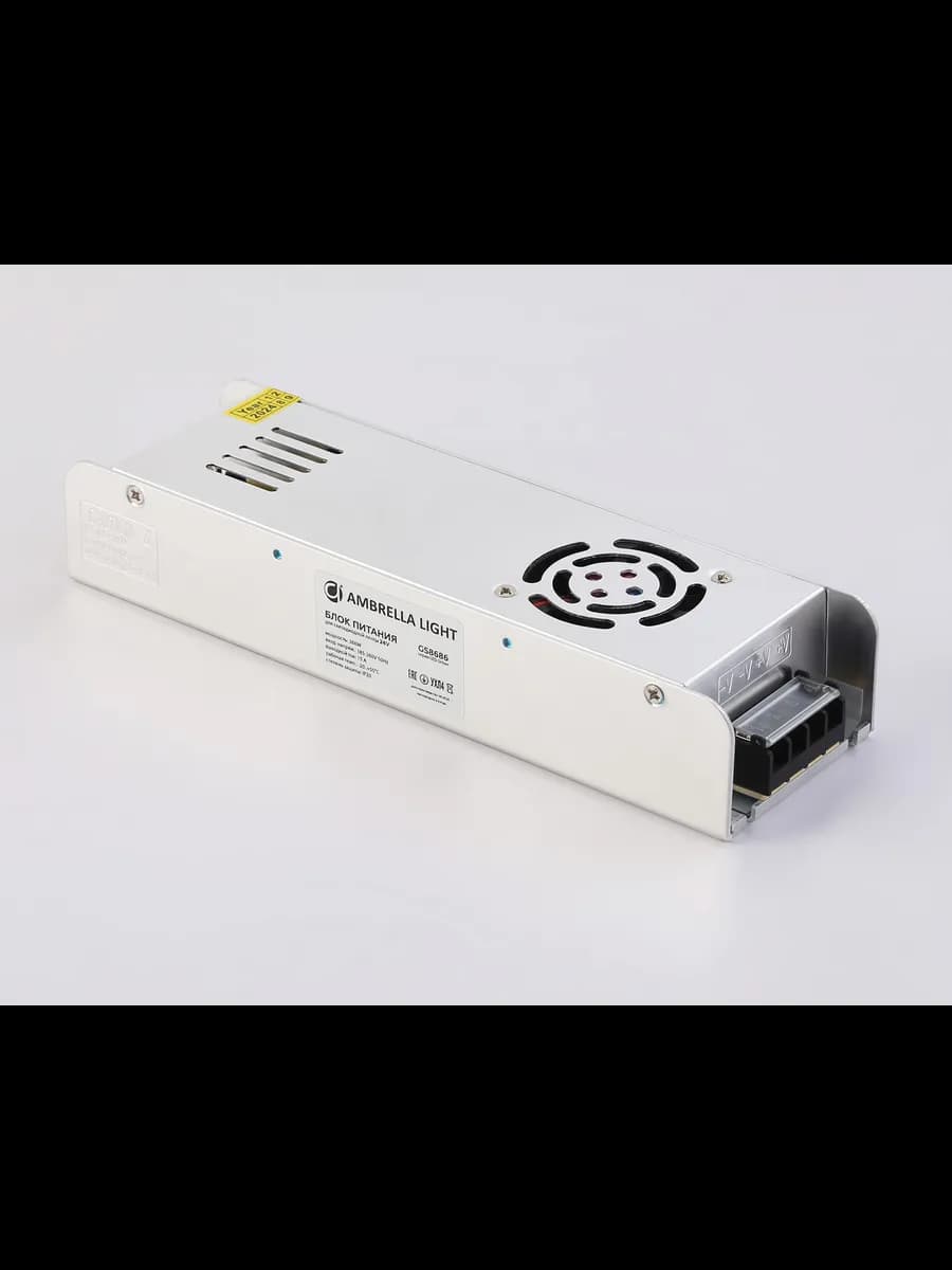 Блок питания с EMC для светодиодной ленты 24V 360W 15A IP20 фото 5