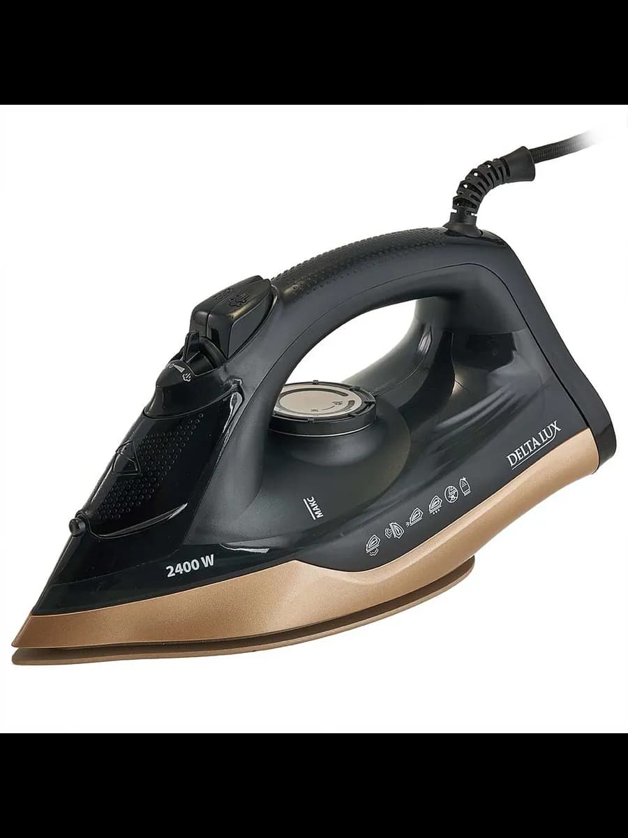 Утюги Утюг DELTA LUX DE-3007 черный с золотым : 2400Вт КЕ...