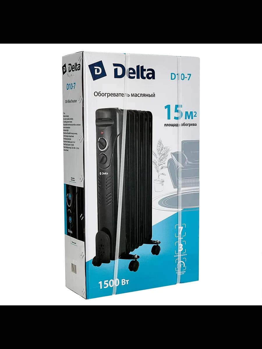 Обогреватели Обогреватель масляный D10-7 DELTA, 1500Вт, 7... фото 3