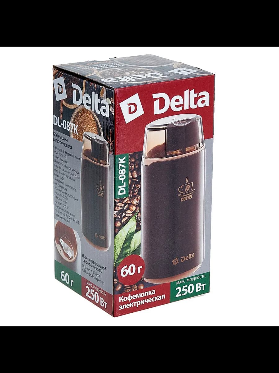 Кофемолки электрические Кофемолка DELTA DL-087К коричнева... фото 5
