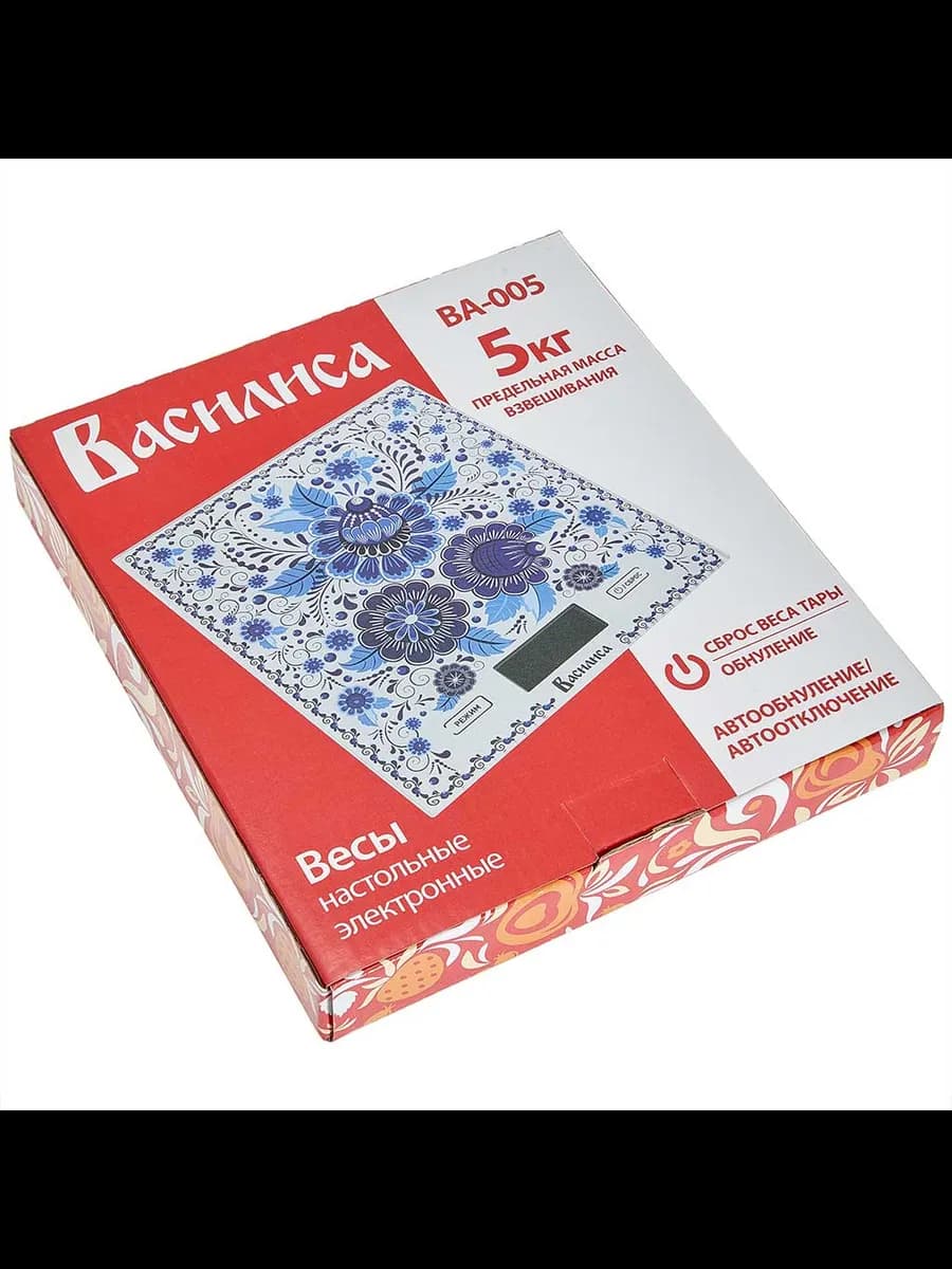 Весы Весы настольные электронные ВАСИЛИСА ВА-005 Гжель :... фото 2