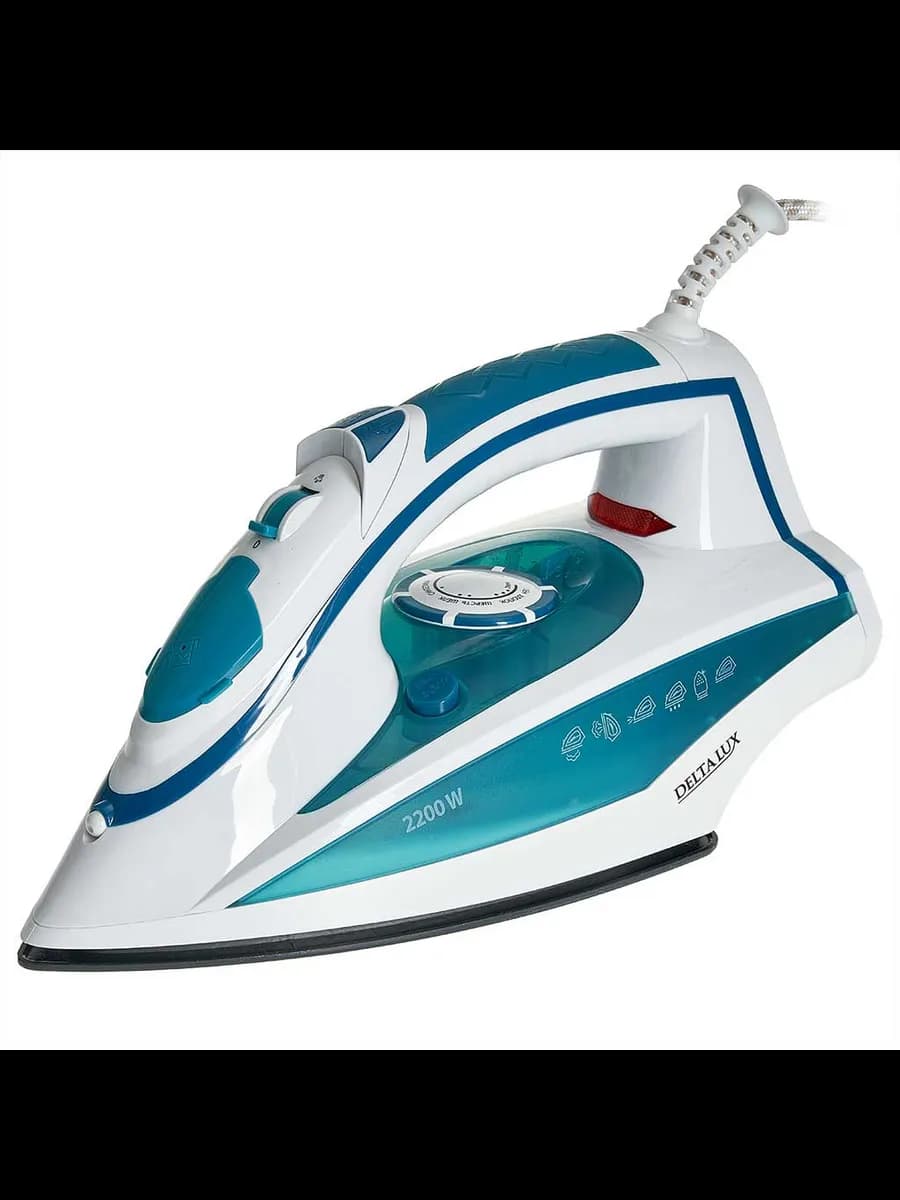 Утюги Утюг DELTA LUX DL-352 белый с бирюзовым: 2200 Вт, К...