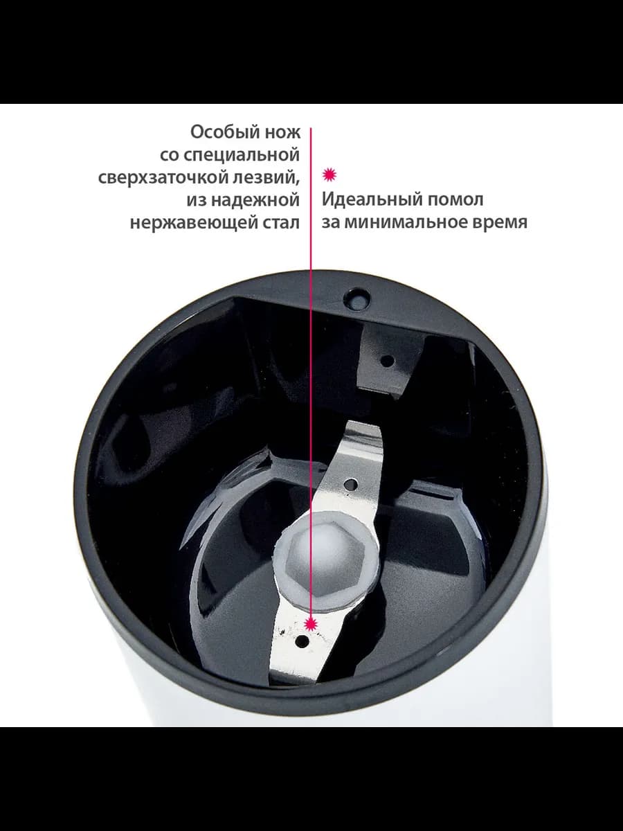 Кофемолки электрические Кофемолка DELTA DL-087К белая: 25... фото 4