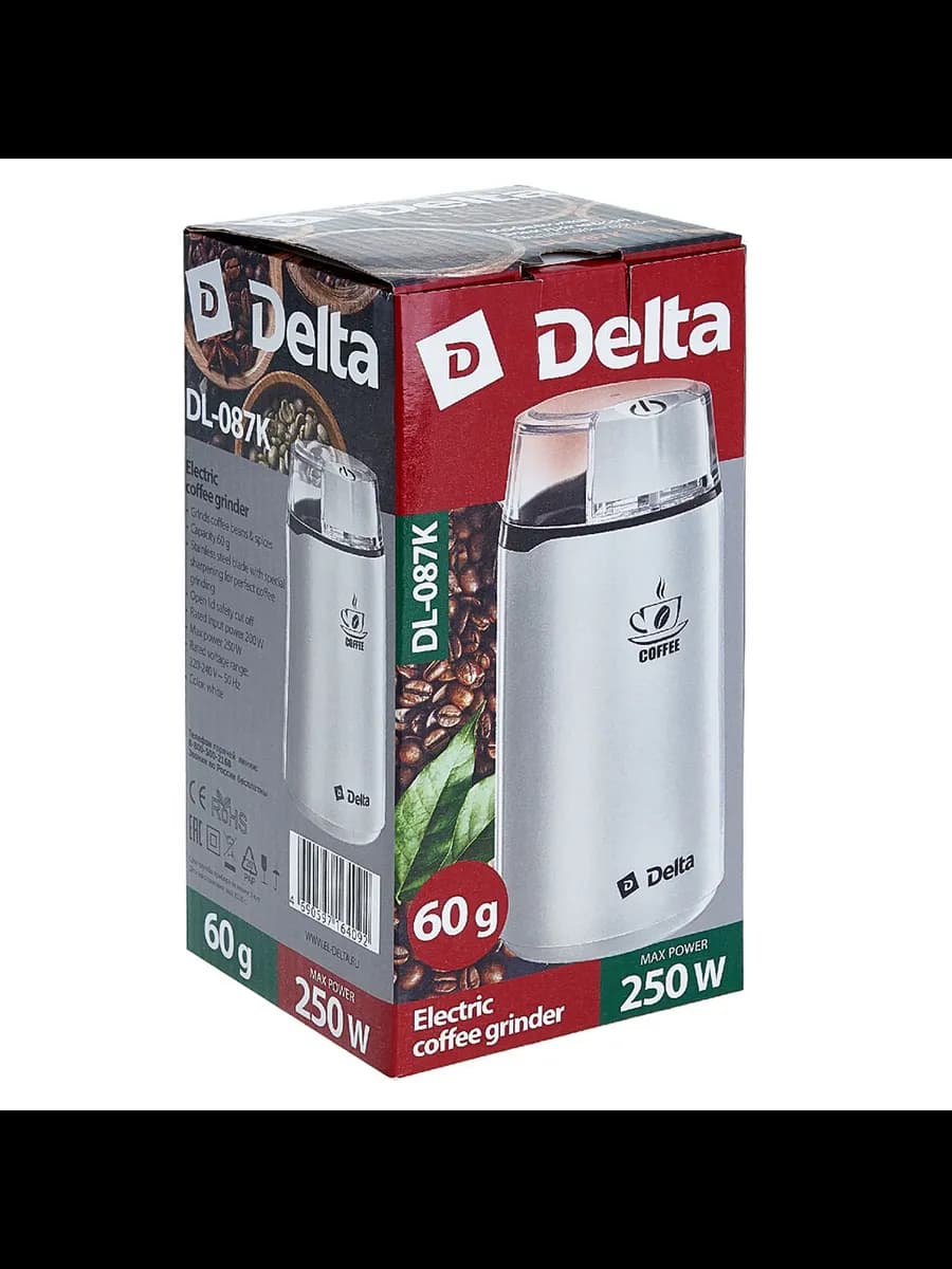 Кофемолки электрические Кофемолка DELTA DL-087К белая: 25... фото 5