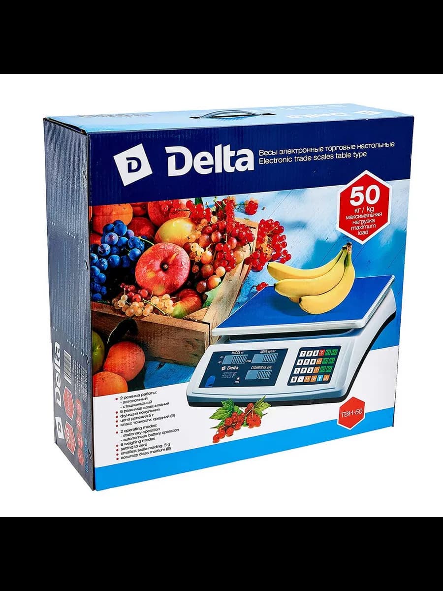 Весы торговые Весы торговые Delta до 50кг/10г, 36*24 см фото 5