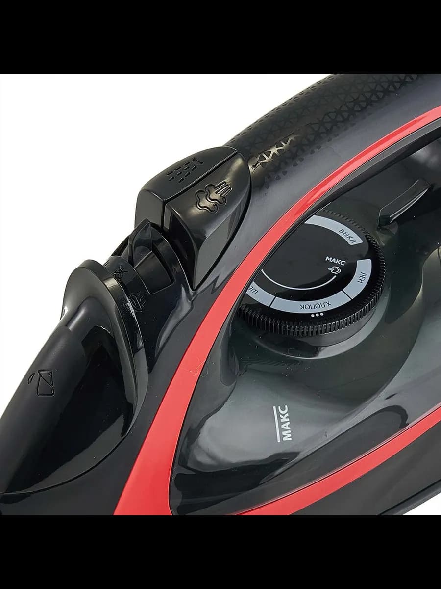 Утюги Утюг DELTA LUX DE-3006 черный с красным : 2400 Вт,К... фото 2