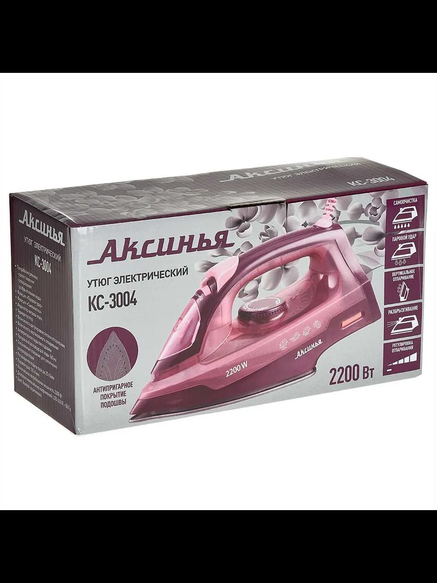 Утюги Утюг АКСИНЬЯ КС-3004 бежево-коричневый: 2200 Вт, АН... фото 6