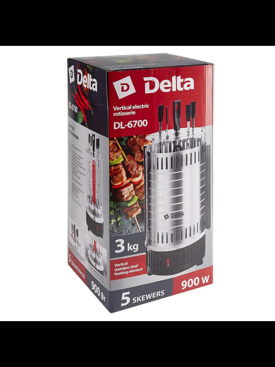 Шашлычницы Шашлычница электрическая DELTA DL-6700 : 900Вт... фото 7
