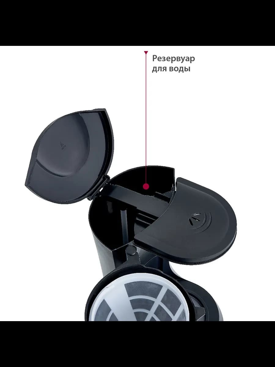 Кофеварки Кофеварка DELTA LUX DL-8152 черная с красным, 7... фото 7