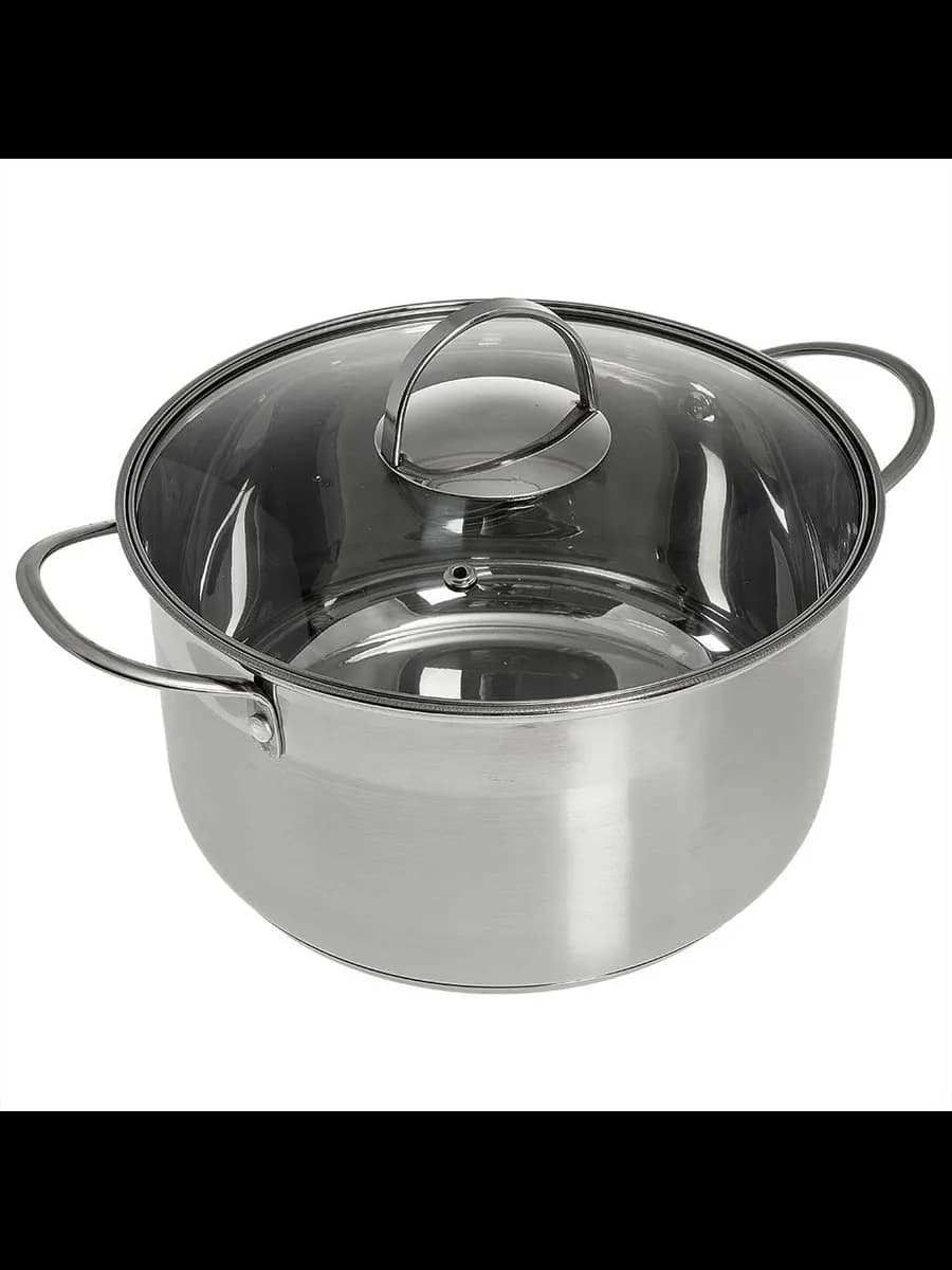 Кастрюли WEBBER BE-349/2 Кастрюля из нерж стали со стекля... фото 3
