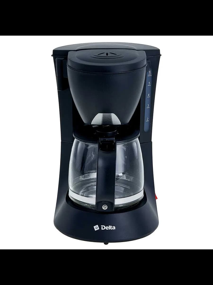Кофеварки Кофеварка DELTA DL-8153 черная : 600 Вт, 600 мл... фото 3