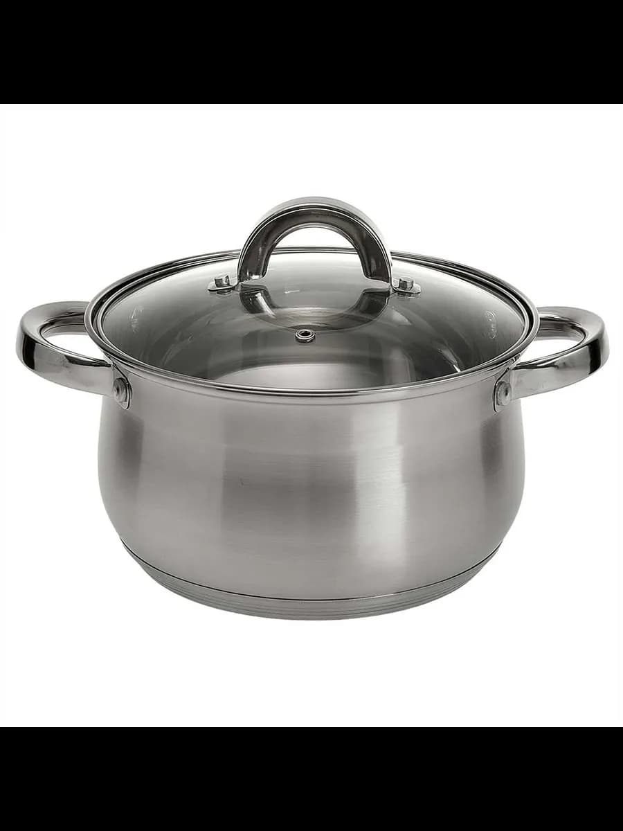Кастрюли WEBBER BE-145/2 Кастрюля из нерж стали со стекля...
