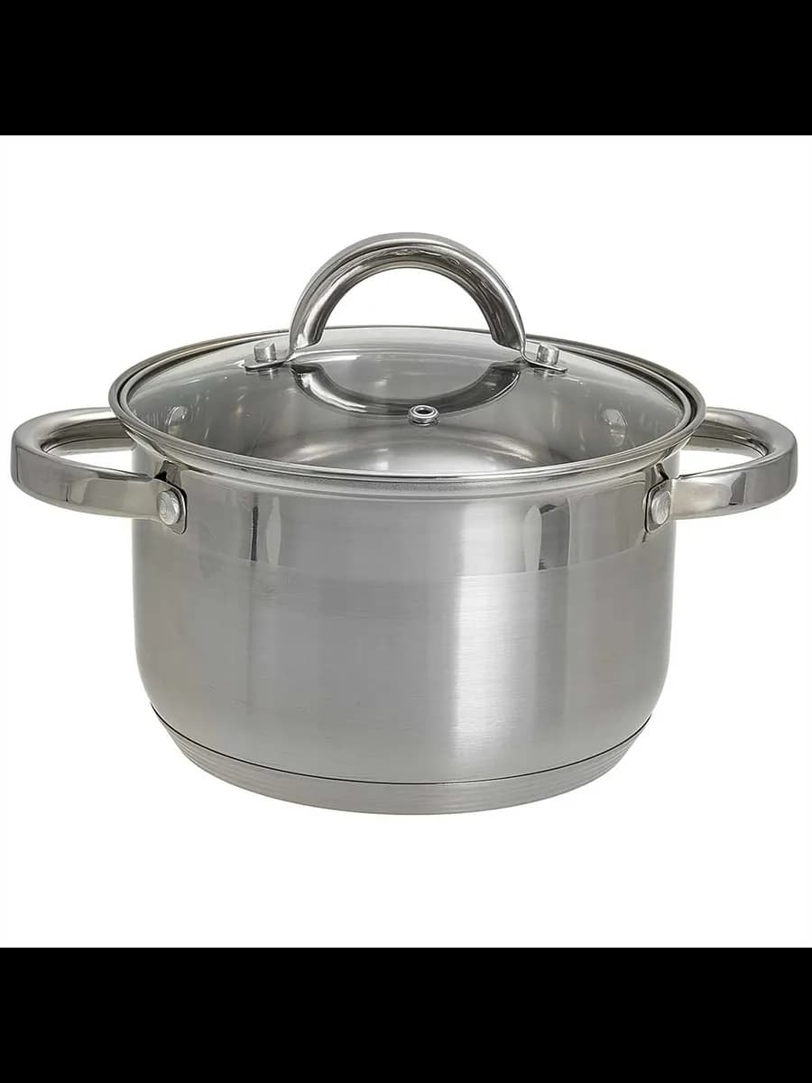 Кастрюли WEBBER BE-111/2 Кастрюля из нерж стали со стекля...