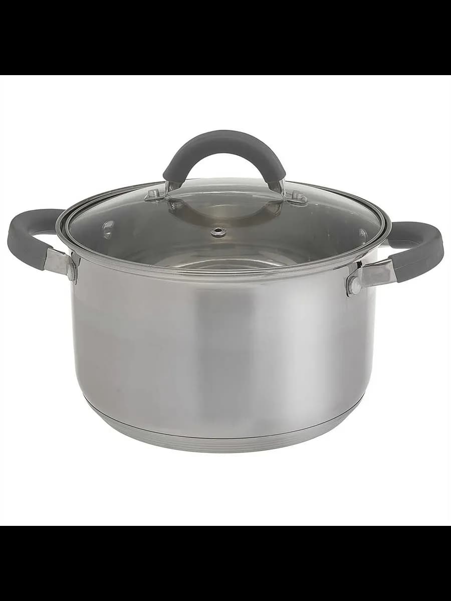 Кастрюли WEBBER BE-358/2 Кастрюля из нерж стали со стекля...