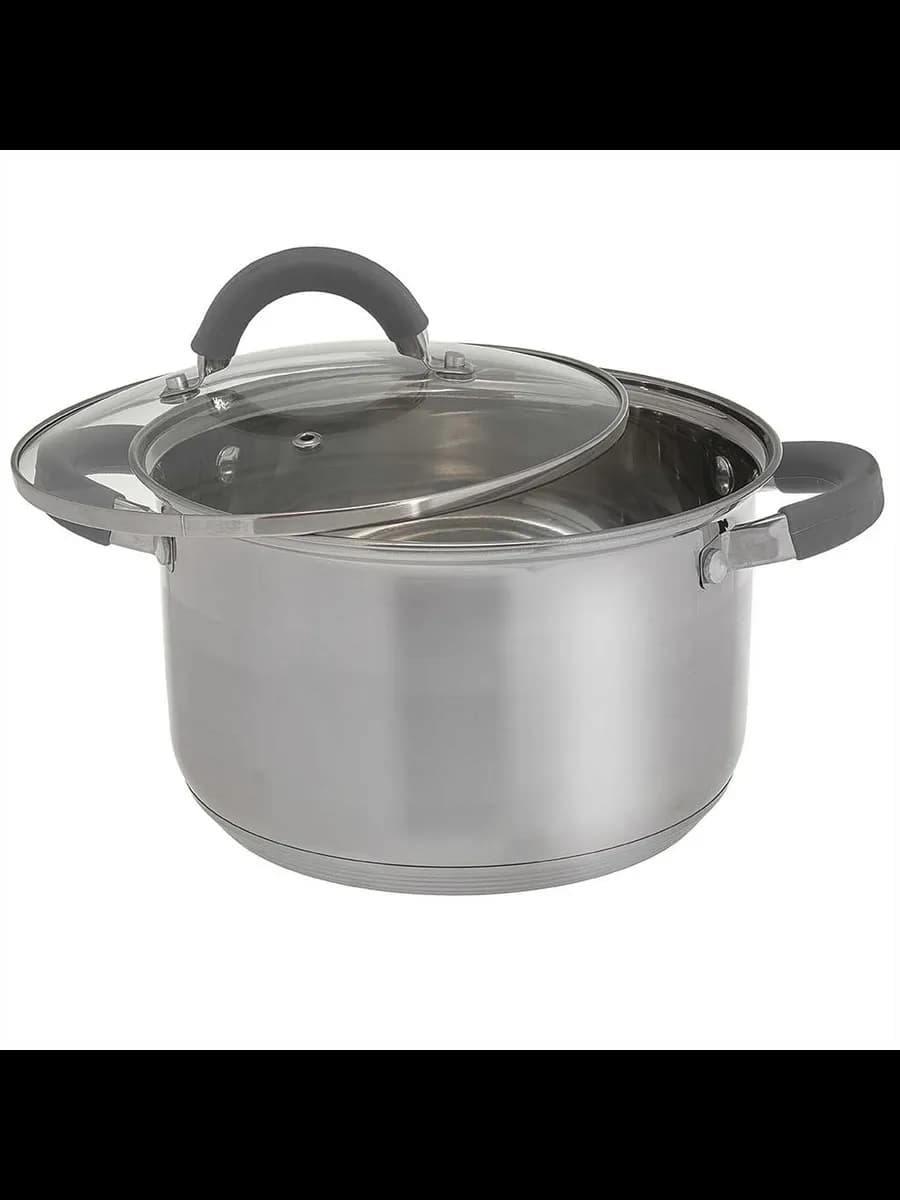 Кастрюли WEBBER BE-358/2 Кастрюля из нерж стали со стекля... фото 2