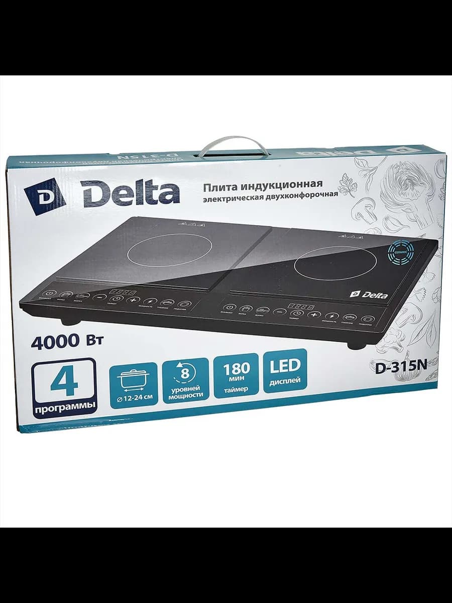 Плиты настольные Индукционная плита DELTA 4000Вт, черный:... фото 4