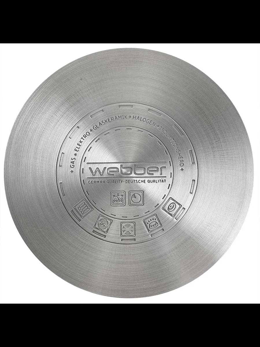 Кастрюли WEBBER BE-113/2 Кастрюля из нерж стали со стекля... фото 4