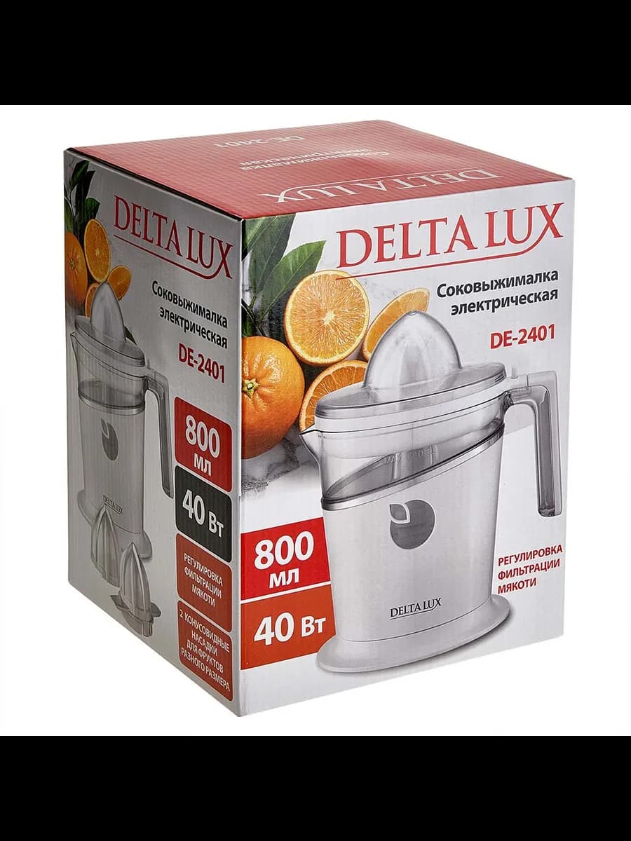 Соковыжималка электрическая DELTA LUX DE-2401 800Вт фото 4