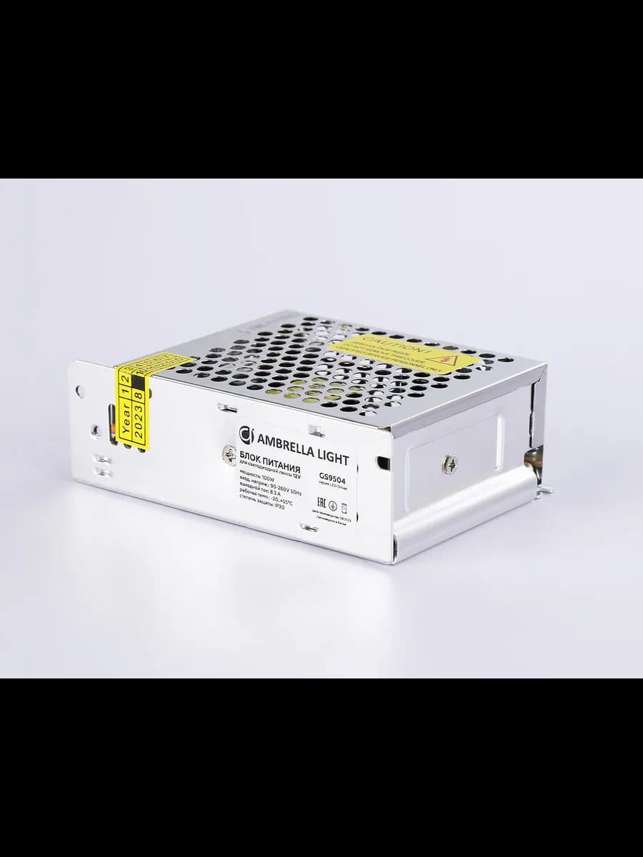 Блок питания для светодиодной ленты 12V 100W 8.3A IP20 фото 4