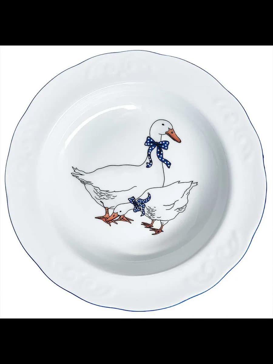Тарелка 220 мм глубокая Надежда Гуси 9С1660