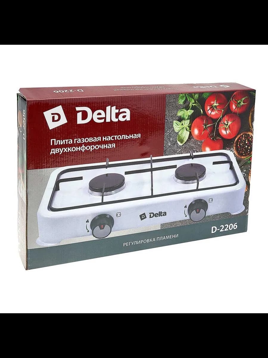 Газовая плита DELTA 2 конфорки белая фото 2