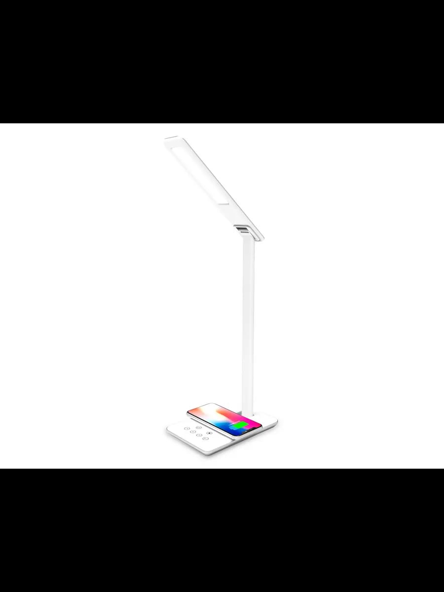 Светодиодная настольная лампа с беспроводной зарядкой и USB