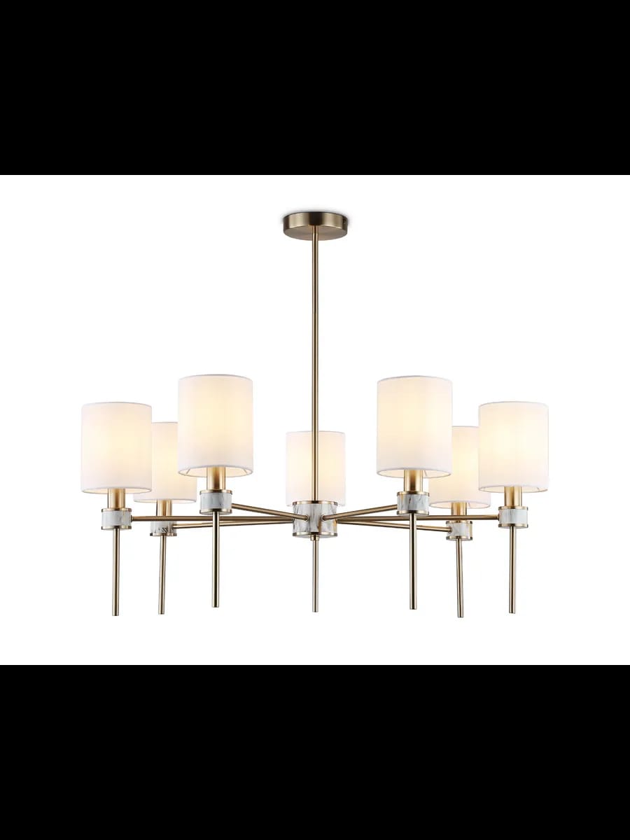 Люстра с абажурами на штанге