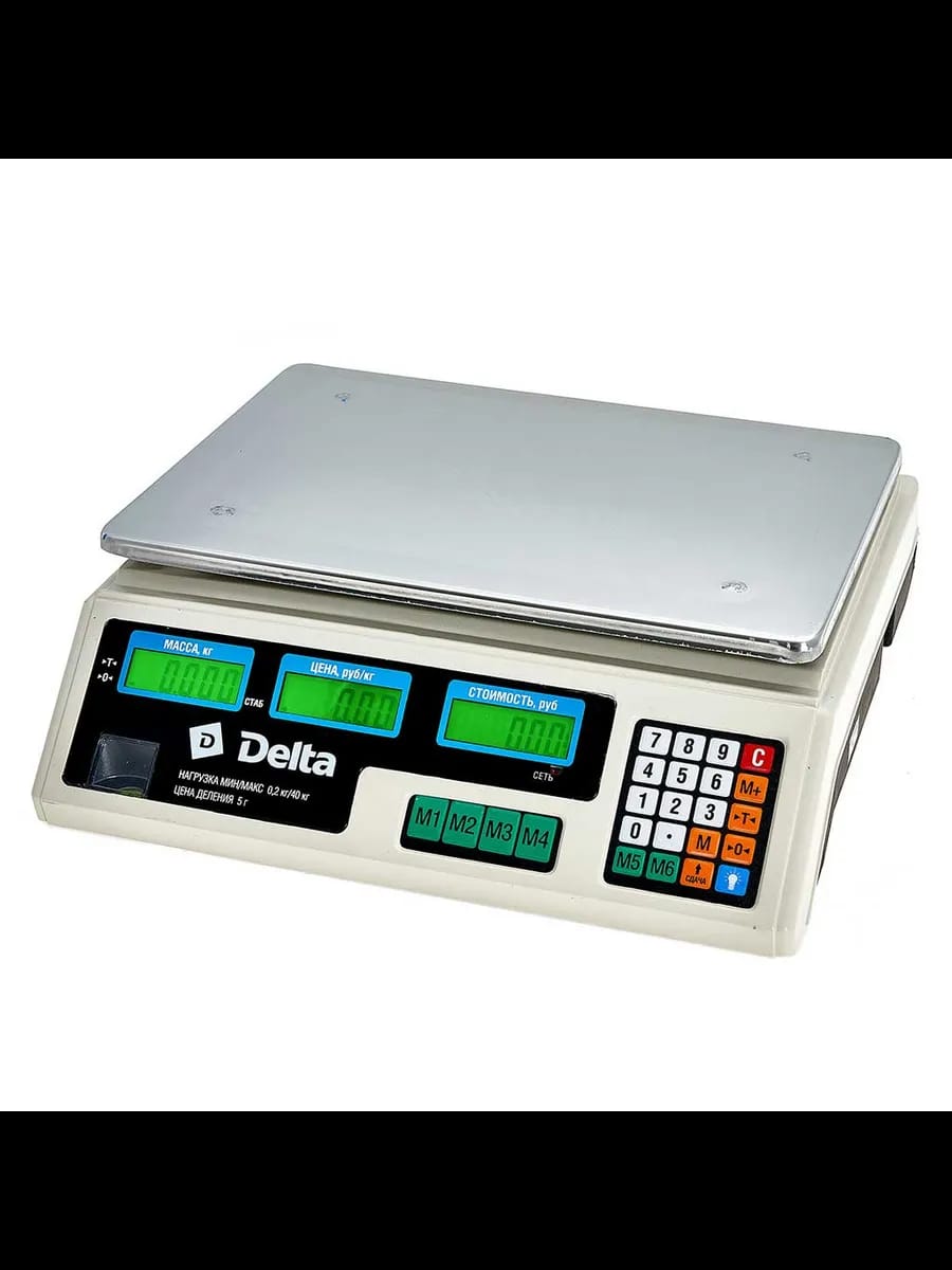 Весы торговые Весы торговые Delta до 40кг/5г, 33*23см