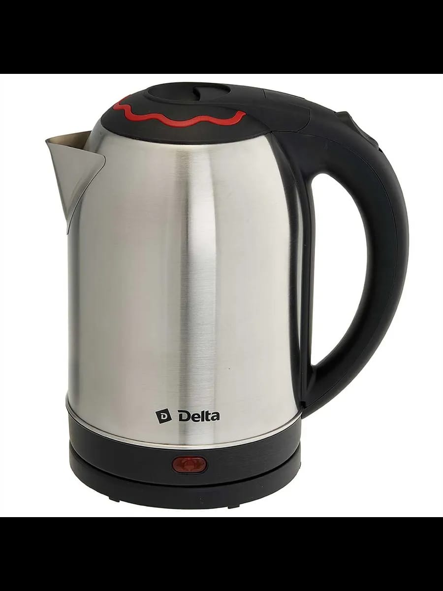 Чайники электрические Чайник DELTA DL-1330 нерж с красным...