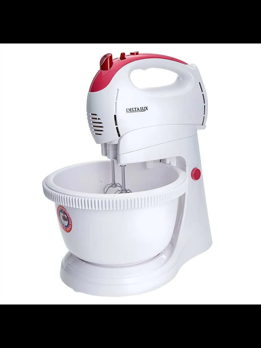 Миксеры Миксер DELTA LUX DL-5071C белый с розовым: 350 Вт...