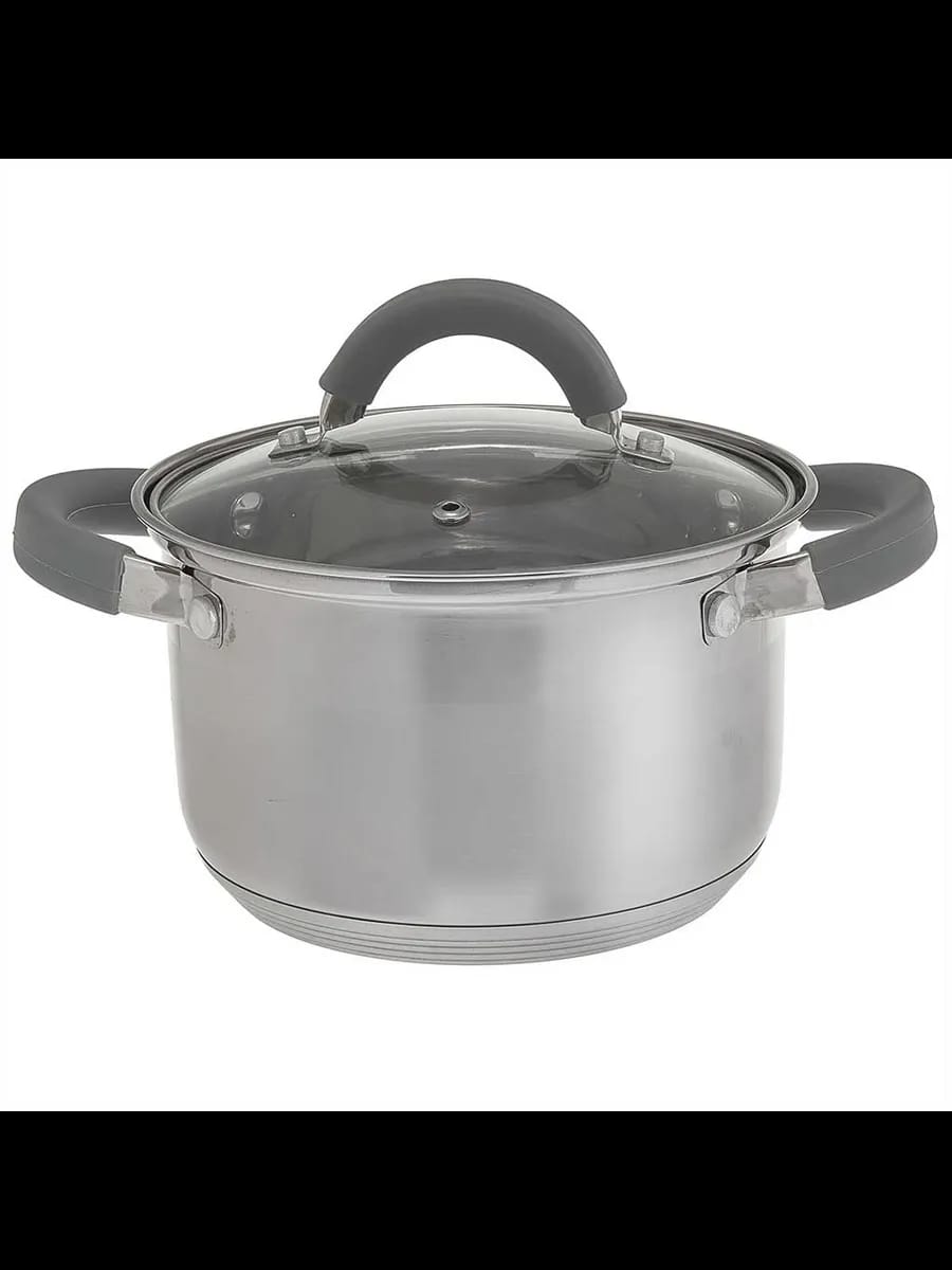 Кастрюли WEBBER BE-356/2 Кастрюля из нерж стали со стекля...