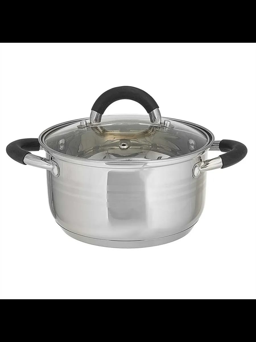 Кастрюли WEBBER BE-196/2 Кастрюля из нерж стали со стекля...