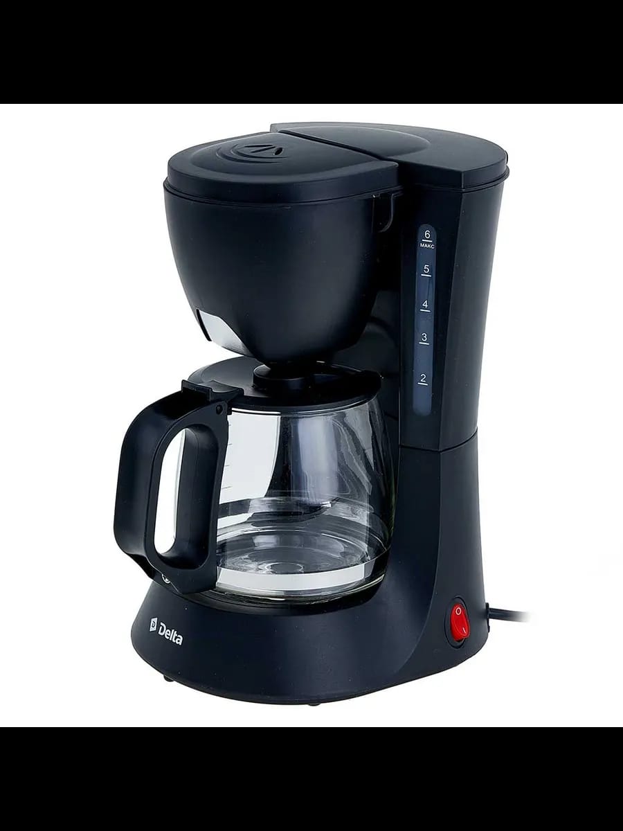 Кофеварки Кофеварка DELTA DL-8153 черная : 600 Вт, 600 мл...