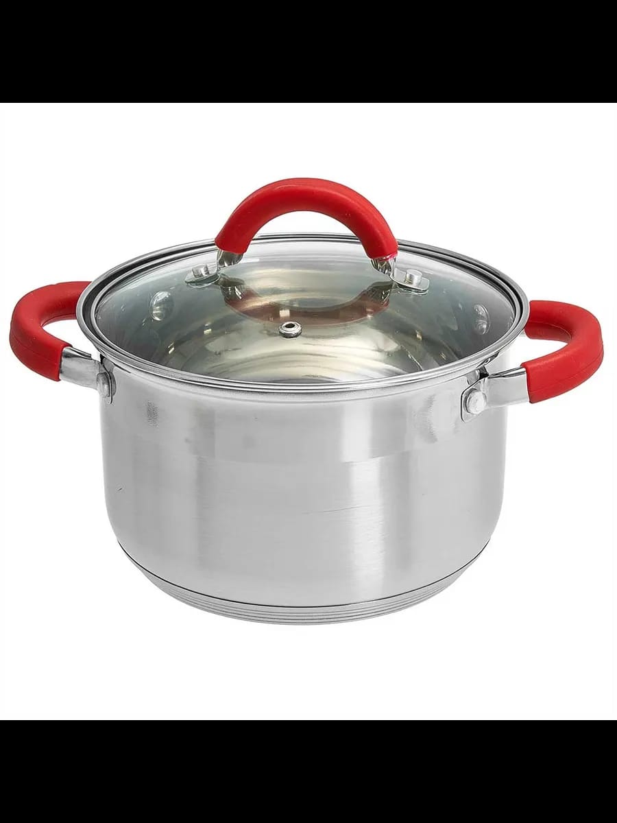 Кастрюли WEBBER BE-342/2 Кастрюля из нерж стали со стекля...